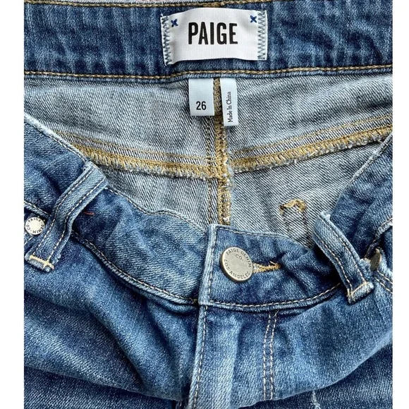 Paige Denim Cuffed Distressed Jean Shorts - Picture 3 of 5